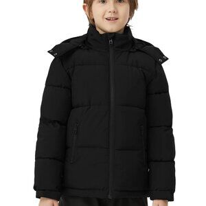 London Fog Water Resistant Outdoor Boys Heavy Winter Coat Size L (14-16) Black